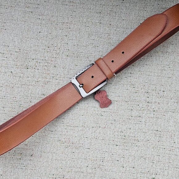 Men Handmade Belt Brown Leather Pin Buckle Waistband Belt Size 38 New With Tag - Picture 11 of 11